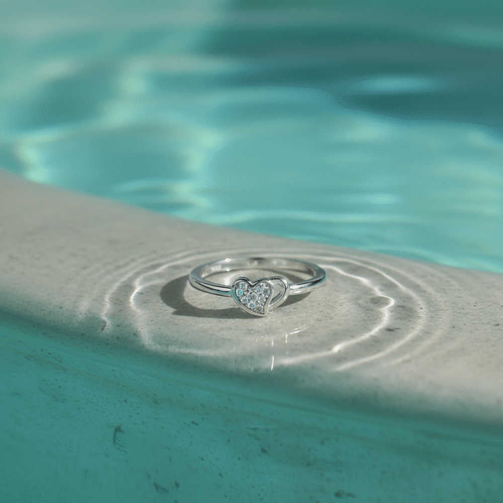 Heart Sterling Silver Ring - Adjustable
