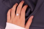 Engagement Ring Minimalist Sterling Silver Zircon Set Combo