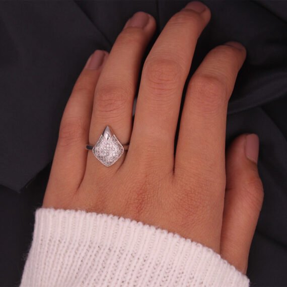 Silver shield Adjustable Ring