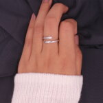 Sterling Silver Hug Adjustable Ring
