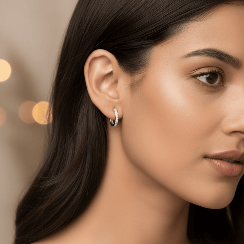 Elegant One line zircon Earrings