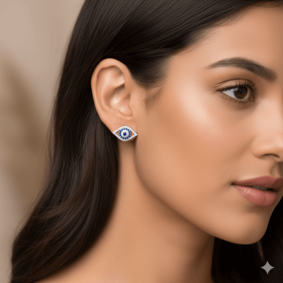Blue Evil Eye Earring