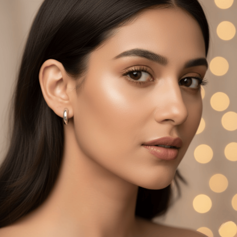 Simple Silver Hoop Earrings