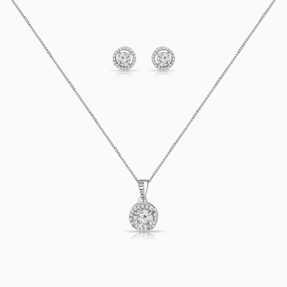 Round Zircon Pendant set