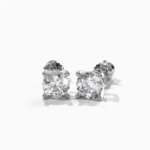 Elegant Single Stone Silver Earring