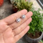 Round Zircon Silver Earring