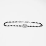 Black Beads Single Zircon Bracelet