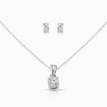 Minimalist Sterling Silver Zircon Set