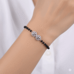Black Beads Double Zircon Bracelet