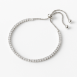 Sterling Silver Tennis Adjustable Bracelet