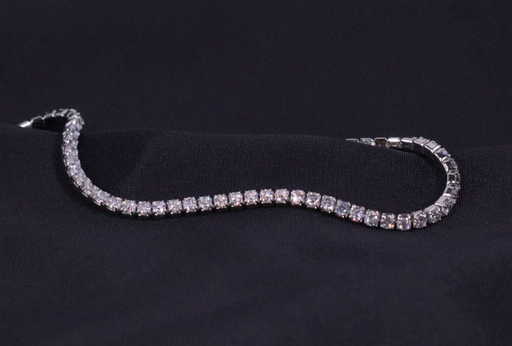 Sterling Silver Tennis Adjustable Bracelet