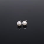 Simple Pearl Silver Earrings