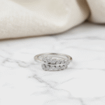 Minimal Leaf Silver Ring - Adjustable