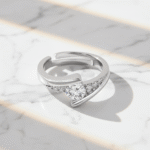 Vintage Silver Engagement Ring - Adjustable