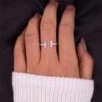 Minimal Silver Adjustable Ring