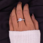 Silver Zircon Layered Ring - Adjustable