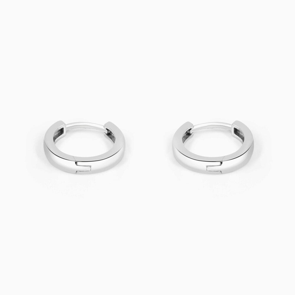 Simple Silver Hoop Earrings