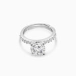 Silver Zircon Layered Ring - Adjustable
