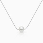 White Pearl Moon Necklace Set