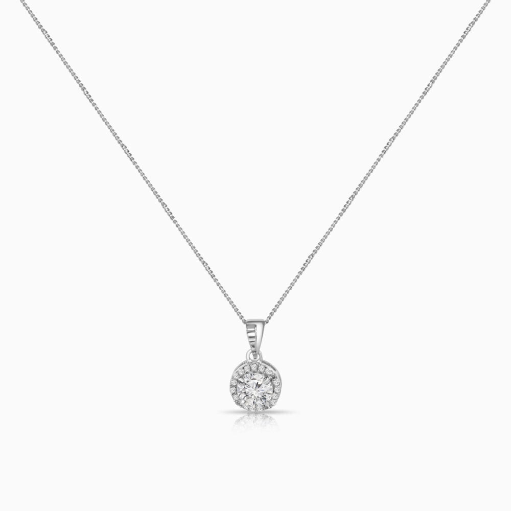 Round Zircon Pendant set