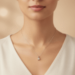 Simple Solitaire Silver Pendant