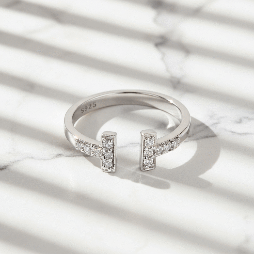 Minimal Silver Adjustable Ring