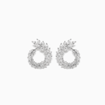Floral Silver Earrings
