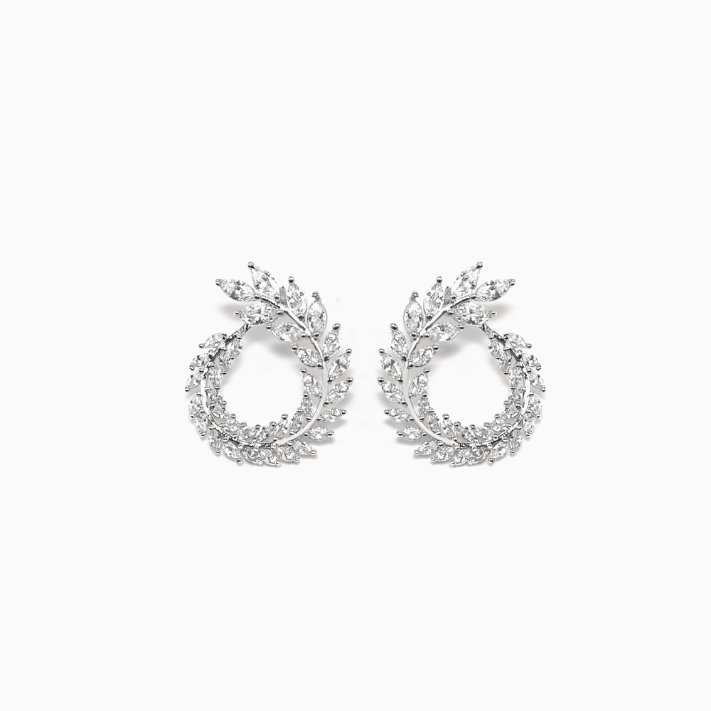Floral Silver Earrings