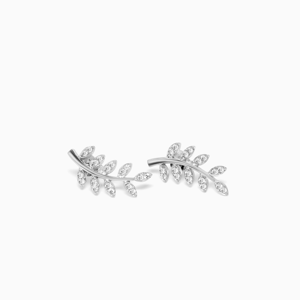 Sterling Silver Leaf Earrings