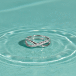 Twisted Single line Zircon Adjustable Ring