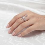 Bold Snake Silver Ring - Adjustable