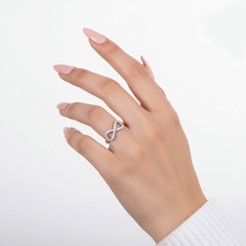 Infinity Love Silver Ring - Adjustable