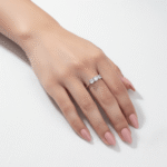 Triple Zircon Engagement Adjustable Ring