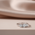 Triple Zircon Engagement Adjustable Ring