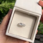 Triple Zircon Engagement Adjustable Ring