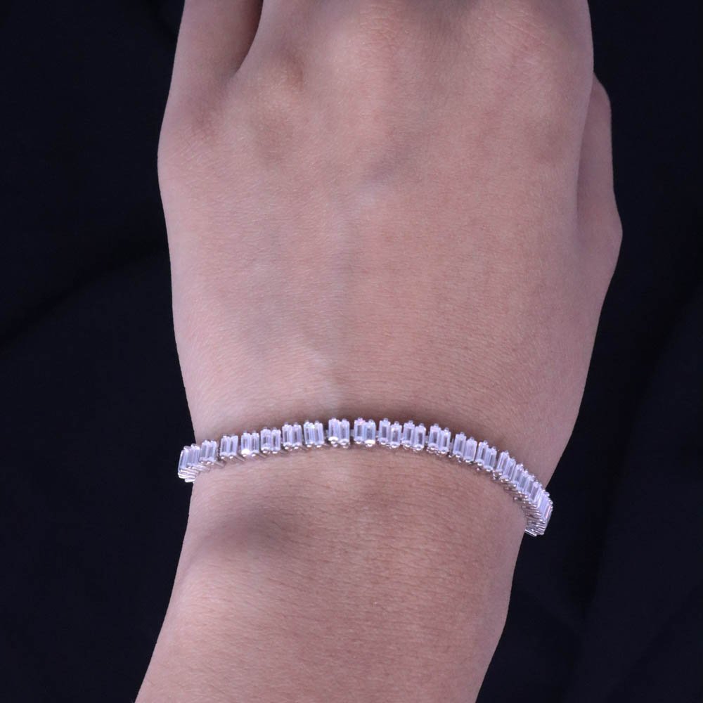 Sterling Silver Double stone Tennis Bracelet