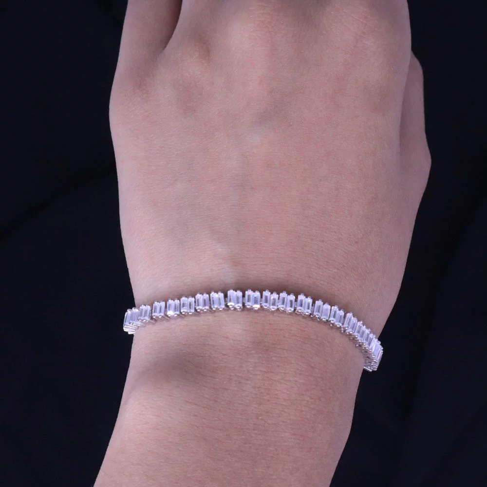 Sterling Silver Double stone Tennis Bracelet