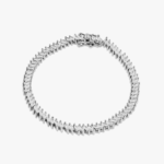 Sterling Silver Slanting Tennis Bracelet