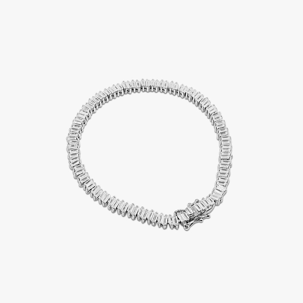Sterling Silver Double stone Tennis Bracelet
