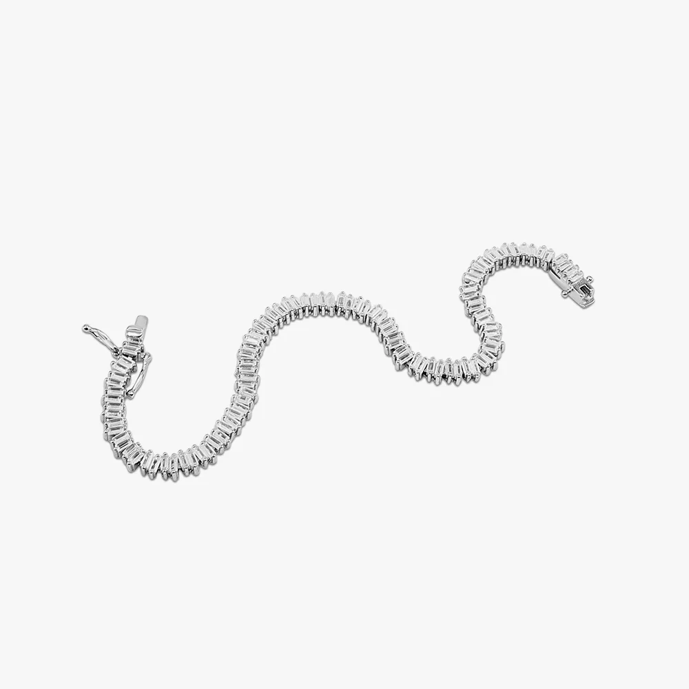 Sterling Silver Double stone Tennis Bracelet