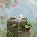 Heart Solitaire Silver Ring - Adjustable