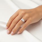 Radiant Toi Et Moi Sterling Silver Adjustable Ring