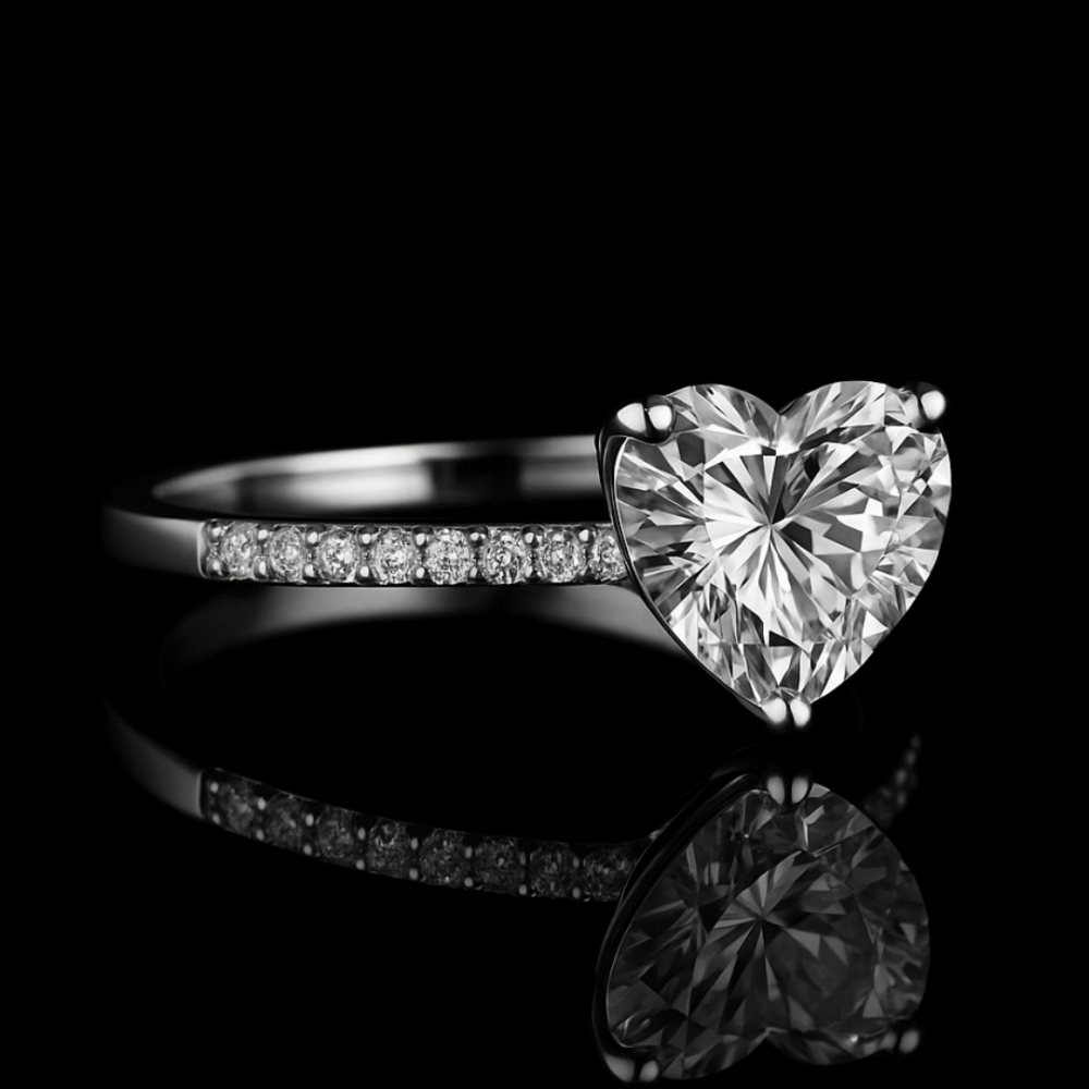 Eternal Promise Heart Silver Adjustable Ring