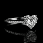 Eternal Promise Heart Silver Adjustable Ring