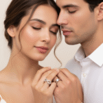 Infinity Engagement Zircon Silver Couple Ring